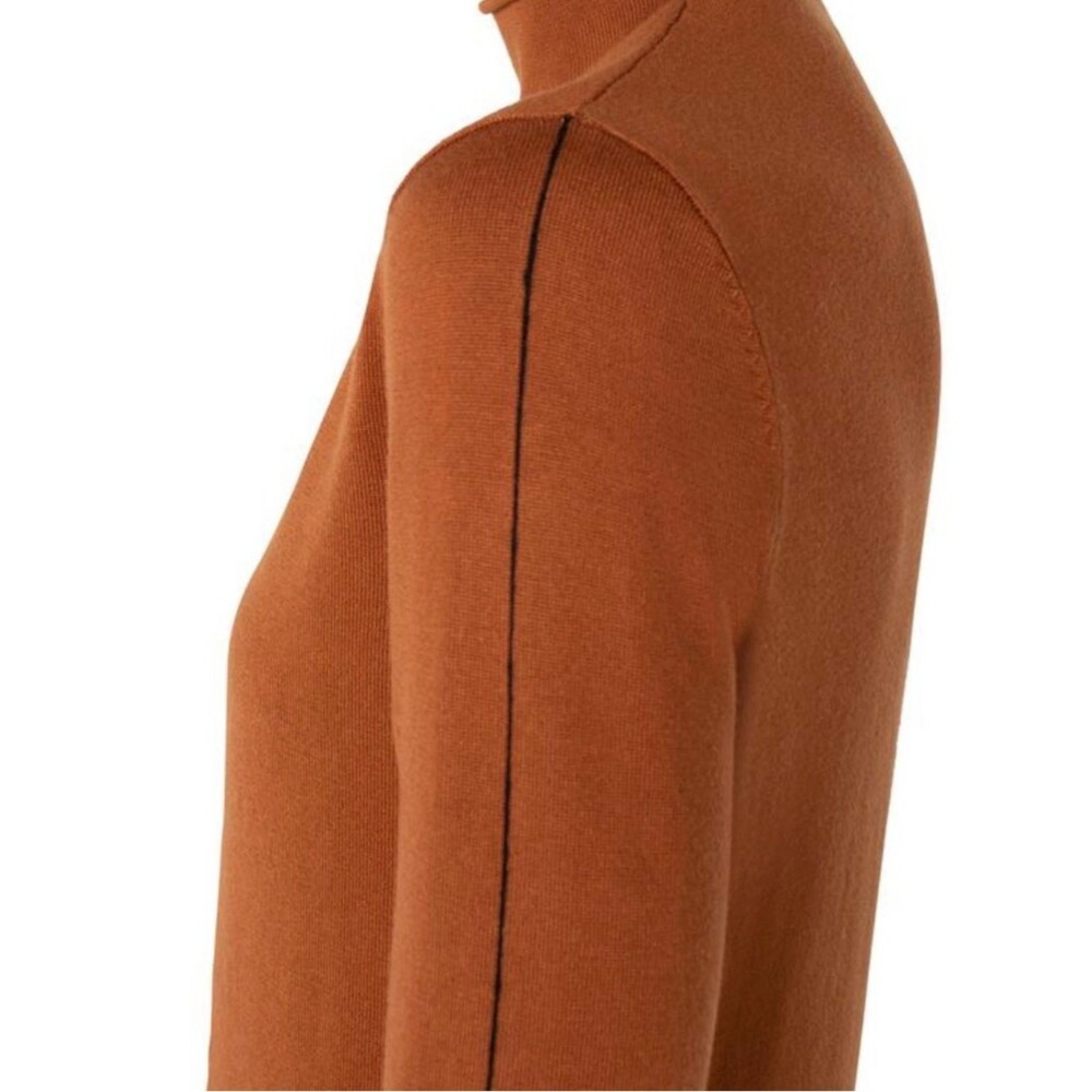 Liverpool Women’s Crewneck Top in Warm Rust Brown - Picture 2 of 9